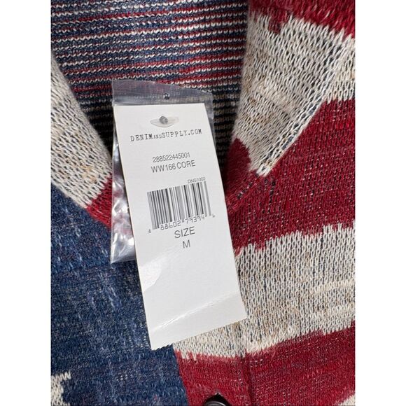 Ralph Lauren Denim & Supply Women American Flag knit Sweater Cardigan size M - Picture 7 of 7